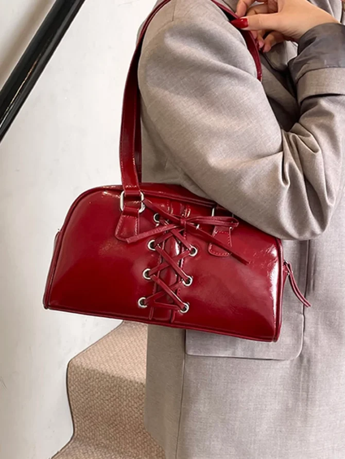 High-Grade Sense Women Shoulder Bags 2025 New Soft Leather Zip Design Handbags Female Solid Color Underarm Bag