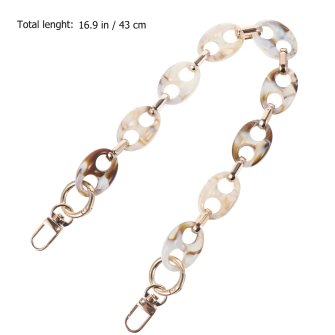 Cross Body Bag Decoration Chain Acrylic Strap DIY Accessory Shoulder Bags Beige Handbag Replacements Straps