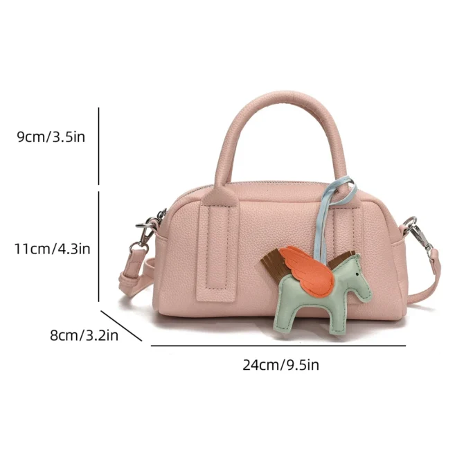 Purple Handbag Small Women Bag Candy Colors Pu Leather Shoulder Crossbody Bag Female Brand Boston Handbag Commute Bag