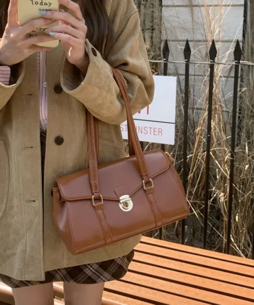 2025 new Korea style women Underarm bag shoulder casual Retro light luxury handbag shoulder bag for woman Commuter shopping bag