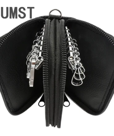 New Arrival Men Key Bag Coin Purse Double Zipper Key Wallets Fashion Women Housekeeper Card Key Holders