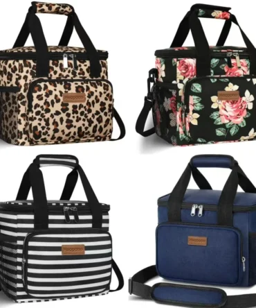 15L Large Oxford Cloth Thermal Insulated Lunch Bag Box For Women Portable Cross-Body Food Pouch Adult Cooler Cooling Tote Bag