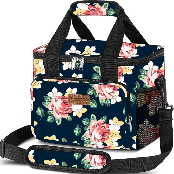15L Large Oxford Cloth Thermal Insulated Lunch Bag Box For Women Portable Cross-Body Food Pouch Adult Cooler Cooling Tote Bag