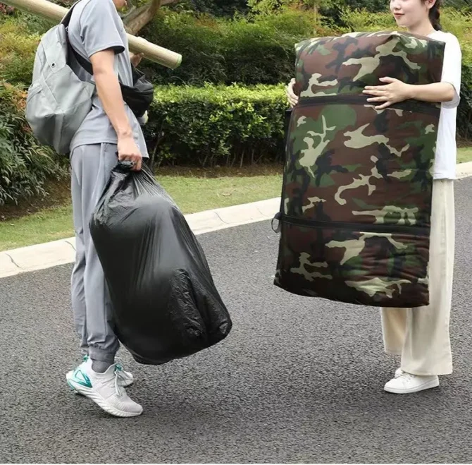 Extra Thick Oxford Cloth Tote Bag for Movement Packaging,Waterproof Wear-resistant Clothes Quilt Storage Bag Portable Travel Bag