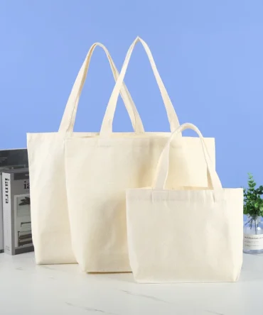1pccanvas Bag Grocery Bag Food Shopper Bag Eco-Friendly Foldable Bag Folding Pocket Tote Portable Shoulder Handbags Shopping Bag
