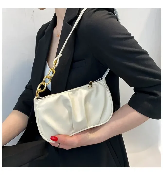 Wrinkled Cloud Armpit Bag Baguette Bags Mini Handbags for Women Shoulder Bag Crossbody Bag Handbag Coin Purse Coin Pouch
