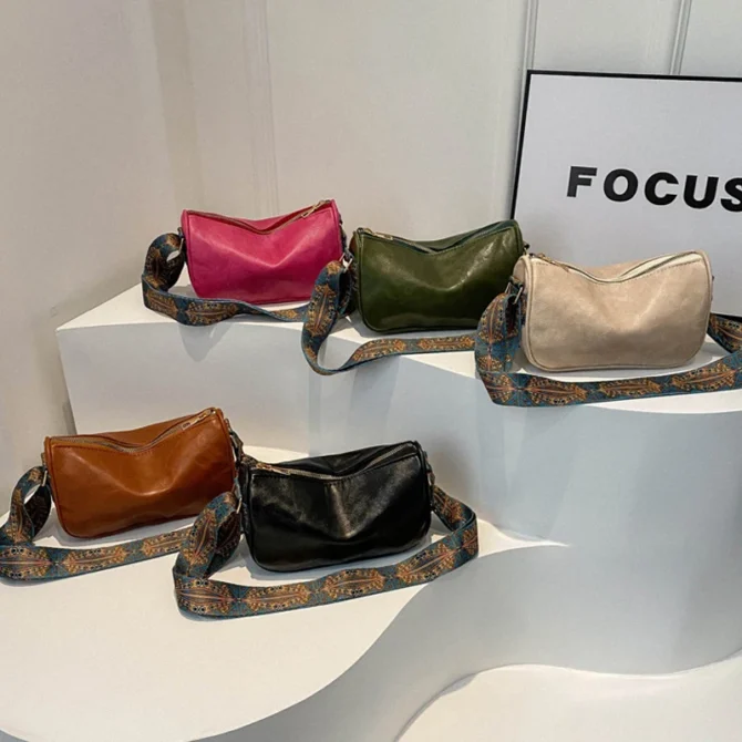 Vintage PU Leather Boston Women Small Handbag and Purse Fashion Designer Crossbody Bag Female Casual Travel Pillow Shoulder Bag