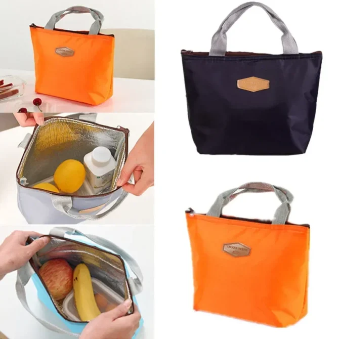 Women Portable Thermal Insulated Lunch Box Cooler Tote Food Bag for Work Kawaii