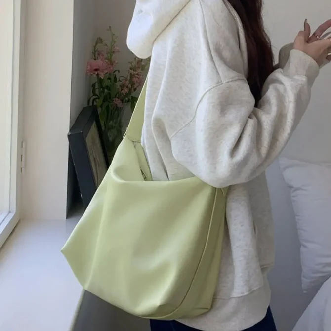 Casual Square Boston Crossbody Bag Y2k Hobo Leather Shoulder Bag Zipper Large Capacity Women Handbag Ladies