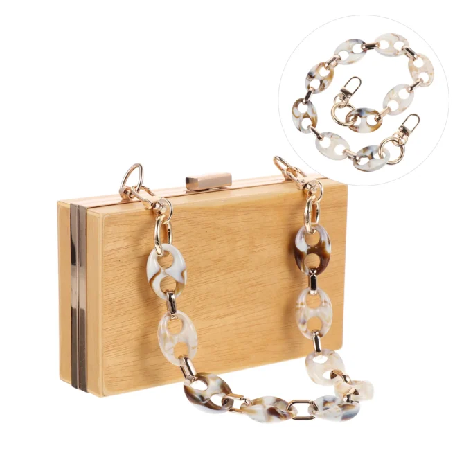 Cross Body Bag Decoration Chain Acrylic Strap DIY Accessory Shoulder Bags Beige Handbag Replacements Straps