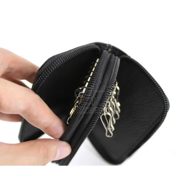 New Arrival Men Key Bag Coin Purse Double Zipper Key Wallets Fashion Women Housekeeper Card Key Holders