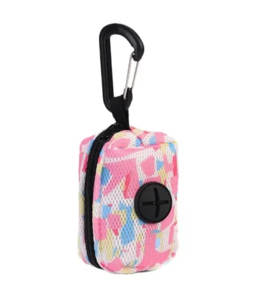 Dog Poop Bag Dispenser Dog Bags for Poop Holder Zipper Pouch Pet Waste Dispenser with Carabiner Pet Accessories for Outside