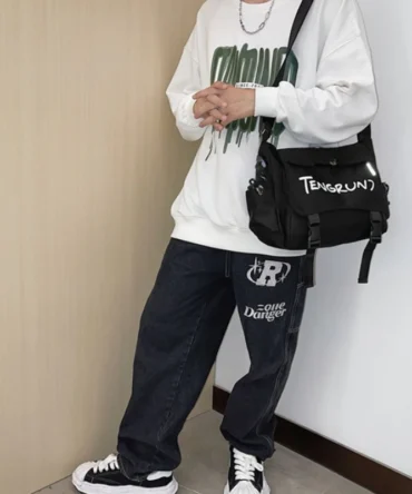 New fashion tote canvas bag Carry a messenger bags by hand Simple high-capacity shoulder bag