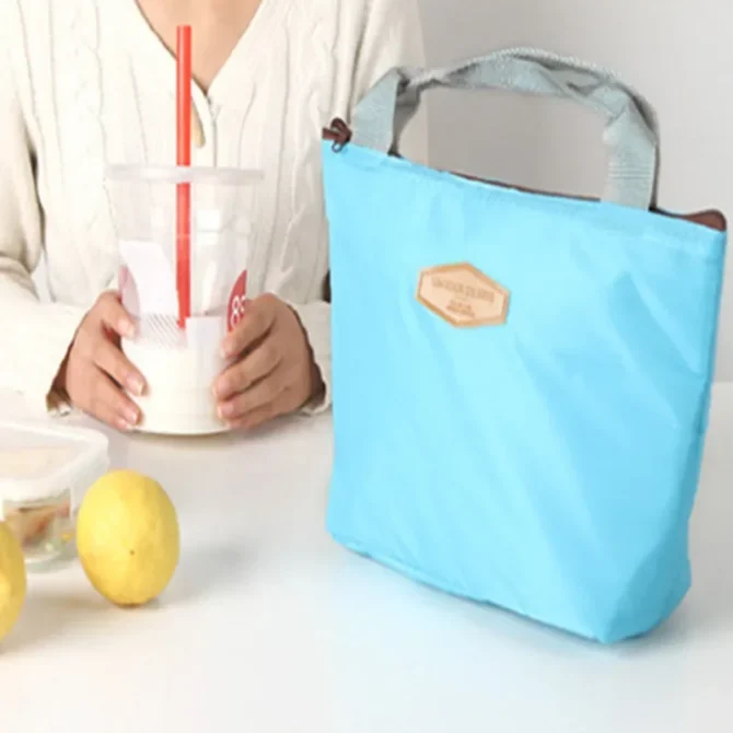 Women Portable Thermal Insulated Lunch Box Cooler Tote Food Bag for Work Kawaii