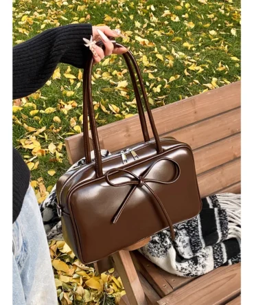 Women Pu Shoulder Bags Large Capacity Satchels Leather Underarm Bag Female Casual Commute Versatile Boston Crossbody Packs