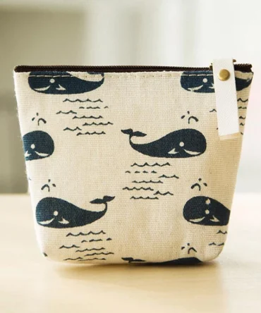Canvas Coin Bag Purse Women Coin Money Card Holder Cute Wallet Case Zipper Key Storage Pouch For Girl Gift