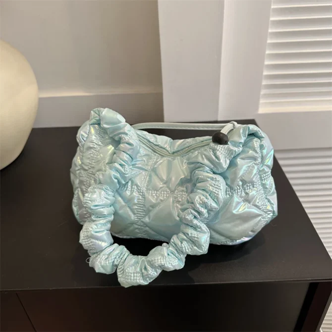 Women Padded Shoulder Bag Puffy Tote Bag Fashion Cloud Pleatd Bag Versatile Quilted Crossbody Bag Girl Quilted Crossbody Bag