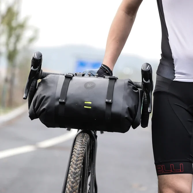 Rhinowalk Bicycle Handlebar Bag 100% Waterproof Big Capacity 8L+4L 1/2-Piece Front Tube Cycling Bag MTB Road Bike Accessories