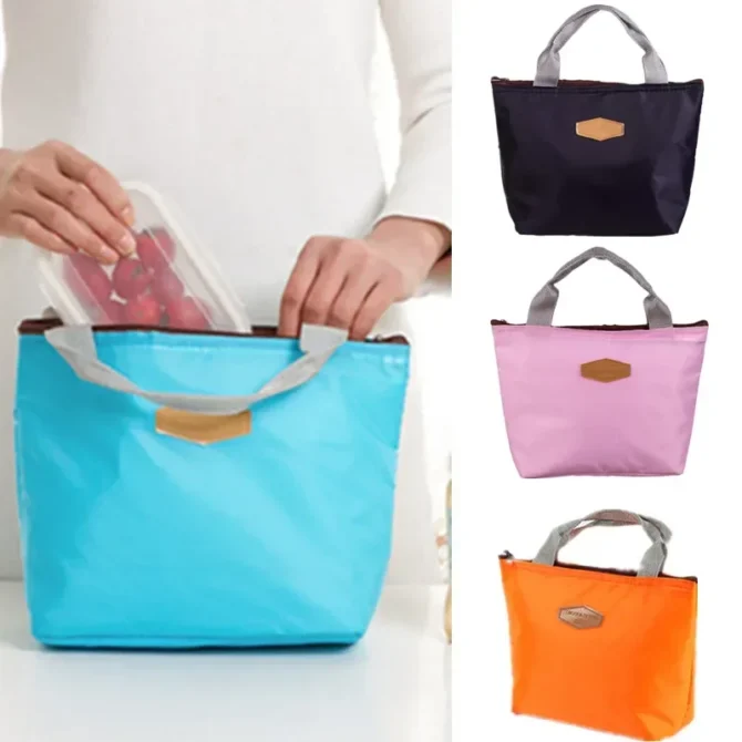 Women Portable Thermal Insulated Lunch Box Cooler Tote Food Bag for Work Kawaii
