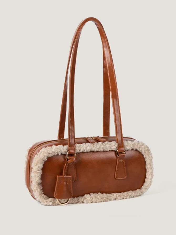 Vintage PU Leather Shoulder Bags for Women 2024 Autumn Winter Brown Handbags Female Daily Out Big Tote Bag