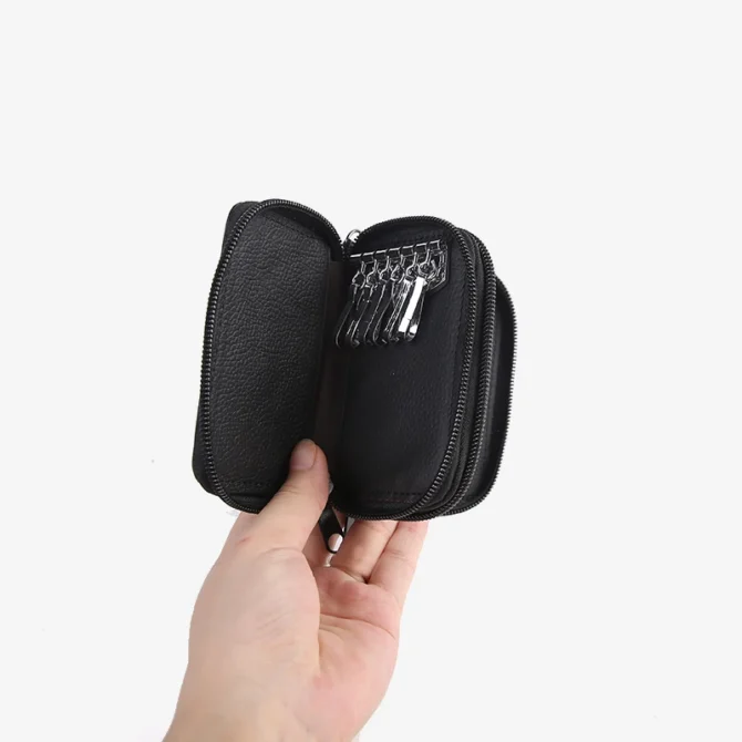 New Arrival Men Key Bag Coin Purse Double Zipper Key Wallets Fashion Women Housekeeper Card Key Holders
