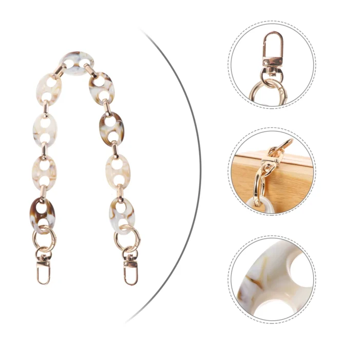Cross Body Bag Decoration Chain Acrylic Strap DIY Accessory Shoulder Bags Beige Handbag Replacements Straps