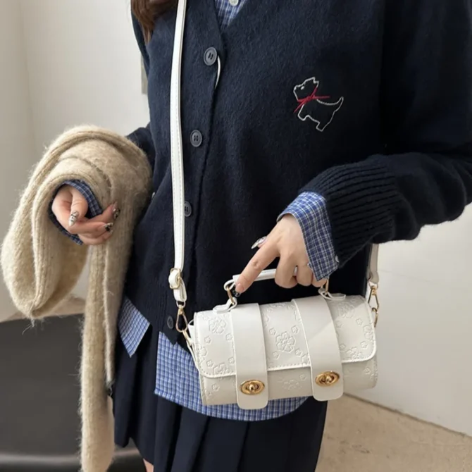 Fashion Leather Croossbody Boston Bag French Style Retro Single Shoulder Bag Soft Messenger Bag Pillow Handbag Shopping