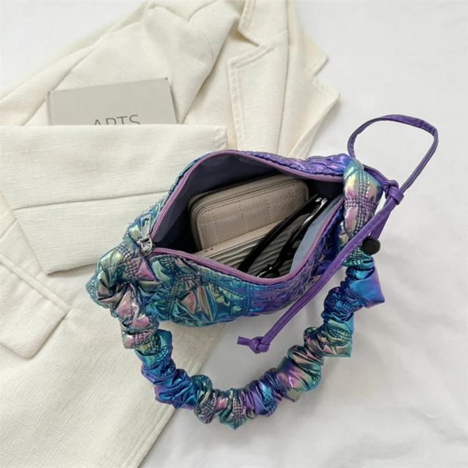 Women Padded Shoulder Bag Puffy Tote Bag Fashion Cloud Pleatd Bag Versatile Quilted Crossbody Bag Girl Quilted Crossbody Bag