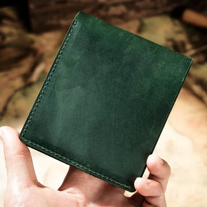 AIGUONIU 100% Genuine Leather Wallets Bifold Purse Vintage Crazy Horse Leather Clutch Men wallets Retro Coin Pocket men wallets